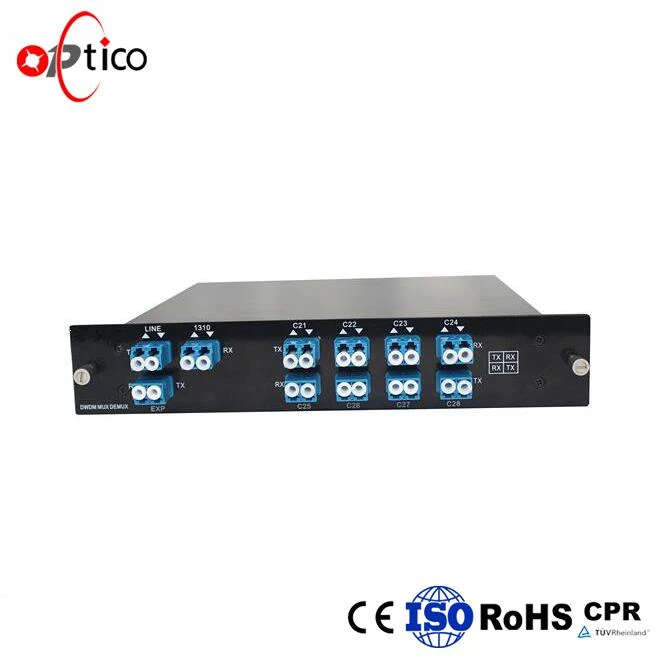 1u 19 Inch Rack Mount 8ch CWDM 16 Sianeli Mini Fiber Mux Demux