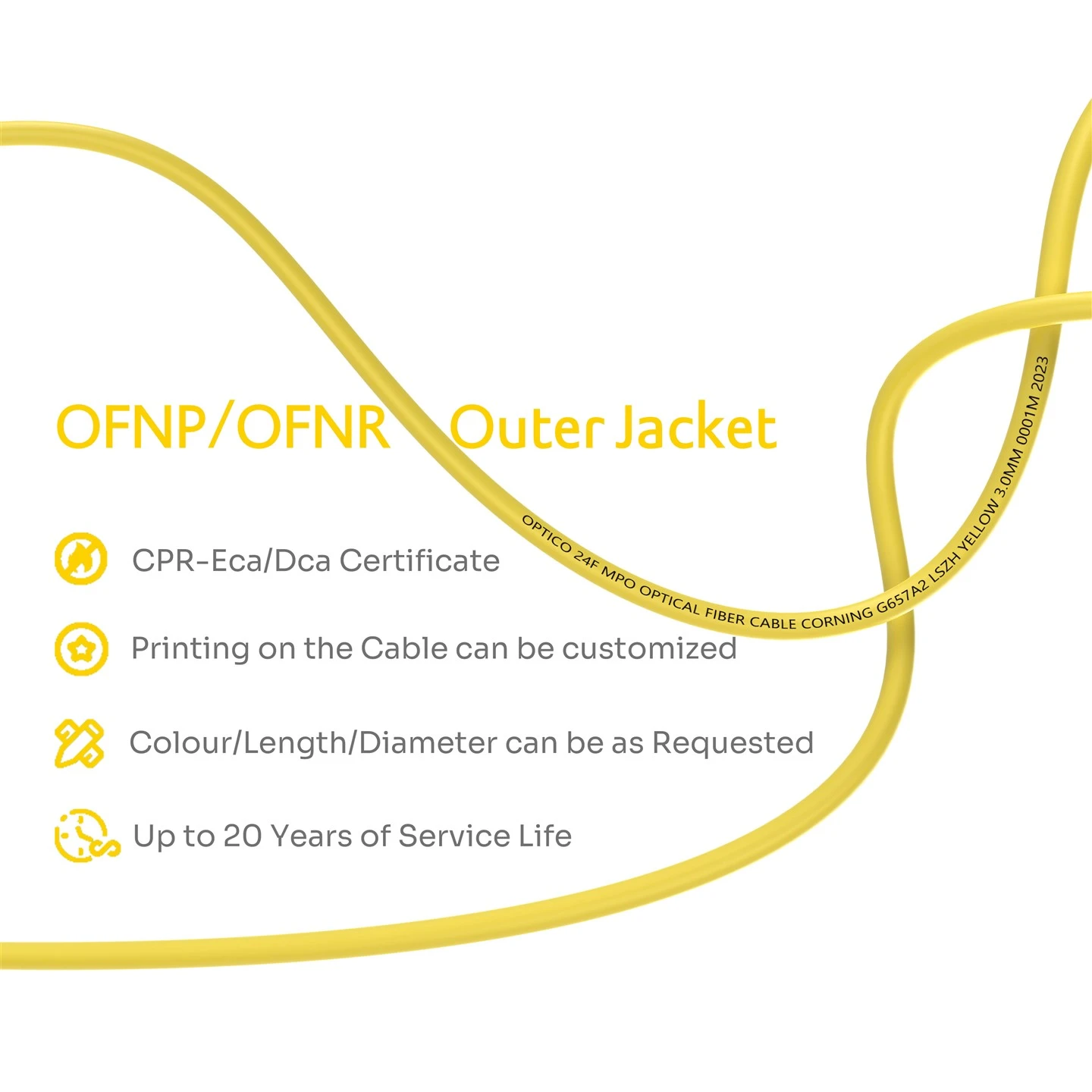 24F MPO-MPO Male Trunk Cable OS2 24F MPO-MPO Male Trunk Cable OS2