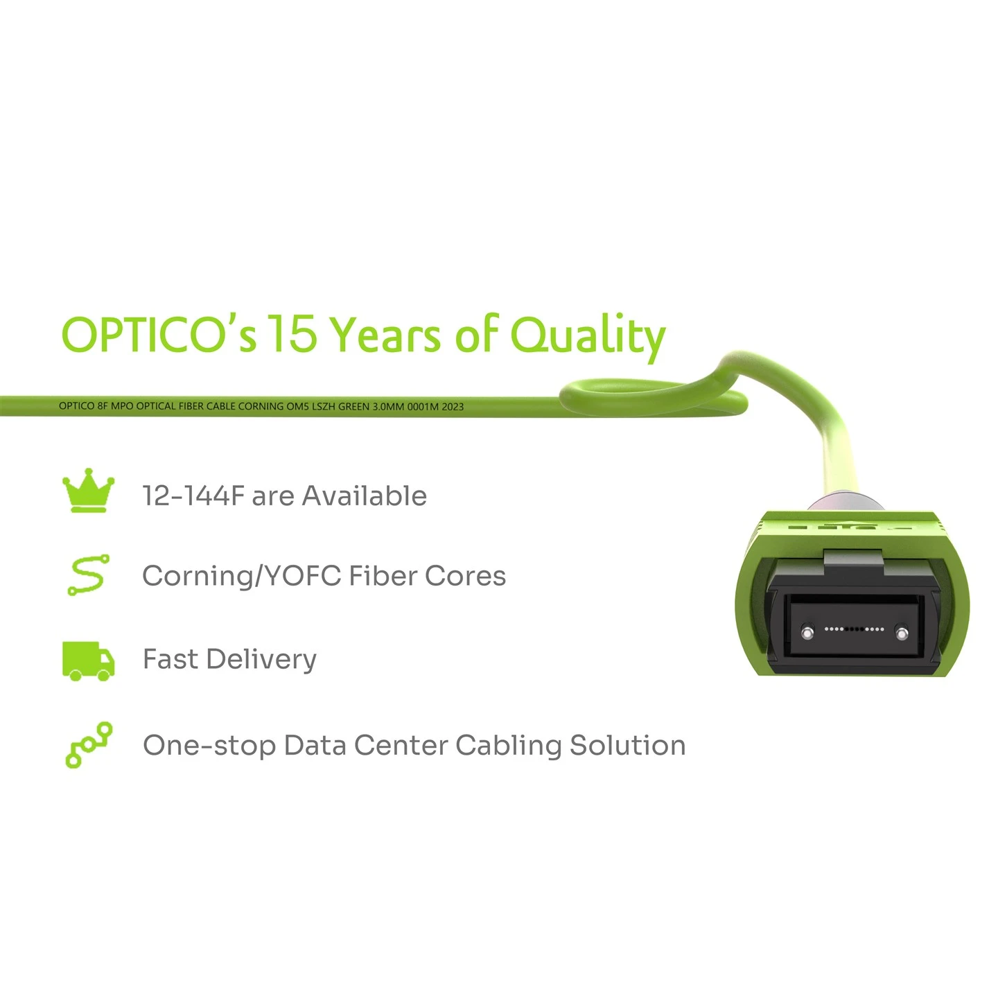 8F MPO Fiber Optic Breakout Cable OM5