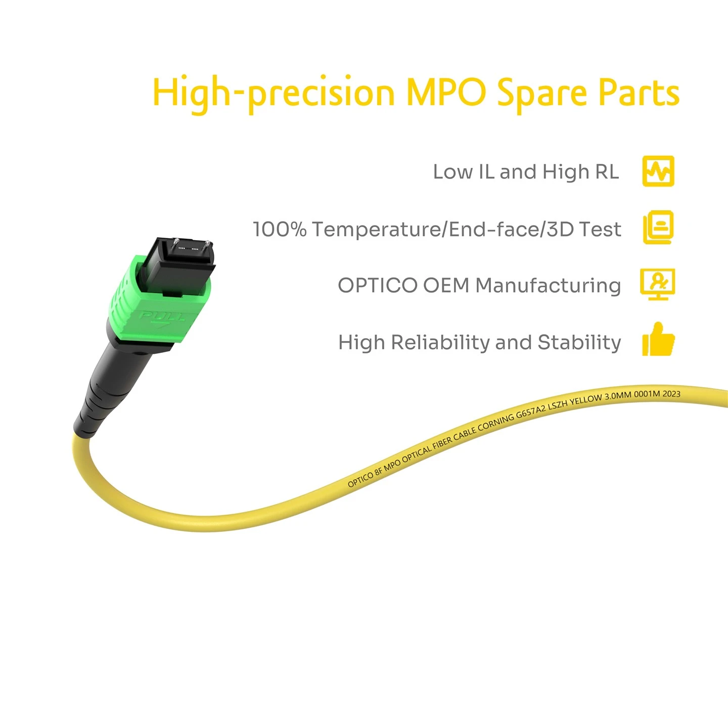 8F MPO To LC Uniboot Breakout Patchcord 8F MPO To LC Uniboot Breakout Patchcord